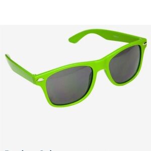 Blue Sunglasses UV Dark Grey Coat Lemon Green Frame
